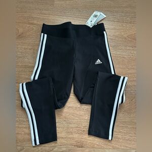 Adidas Black Leggings with White Accents NWT